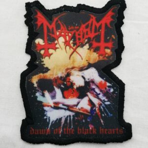 Текстилна нашивка Mayhem Dawn of the Black Hearts с висококачествена бродерия