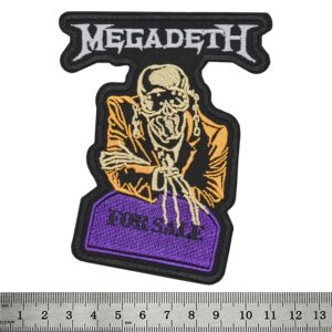 Бродирана нашивка на Megadeth Peace Sells с Vic Rattlehead на черен фон.