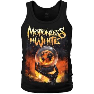 Мъжки потник за фитнес Motionless in White черен с цветна щампа