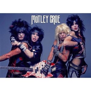 Плакат на Mötley Crüe с цялата банда в оригинален състав