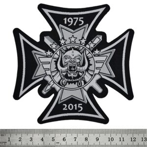 Везана нашивка на Motorhead 1975 - 2015 с Железен кръст и талисмана Warpig.