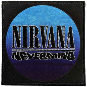 Оригинална нашивка на Nirvana Nevermind с лого и воден фон