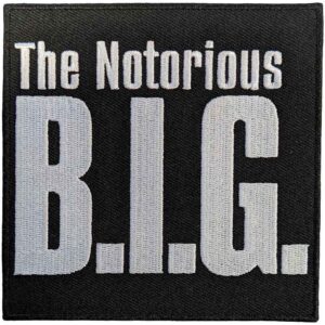 Нашивка на The Notorious B.I.G. с бродиран бял надпис