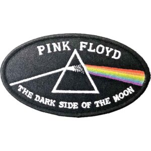 Нашивка Pink Floyd – овално лого "The Dark Side of the Moon" с призма и дъга