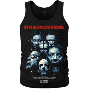 Черен мъжки потник Rammstein с лицата на групата