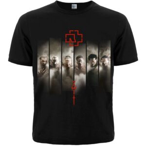 Метъл тениска Rammstein Zeit с членовете на групата в дим