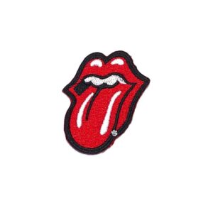 Бродирана нашивка с червено лого "Език и Уста" (Tongue and Lips) на The Rolling Stones