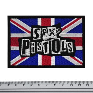 Нашивка на Sex Pistols с британско знаме и бяло лого