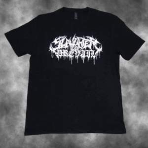Черна метъл тениска Slaughter To Prevail с бяло разтичащо се лого