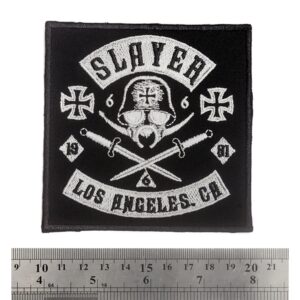 Бродирана нашивка на Slayer Los Angeles 666 1981 за метъл яке.