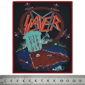 Везана нашивка на Slayer Postmortem за метъл жилетка