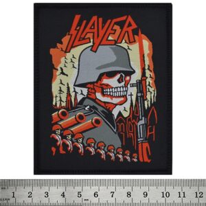Бродирана нашивка Slayer Slaytanic Wehrmacht с череп и каска