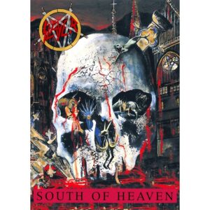Плакат за стена Slayer с пронизан череп и пентаграма от обложката на South of Heaven