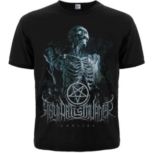 Черна метъл тениска Thy Art is Murder - Godlike със скелет и пентаграма