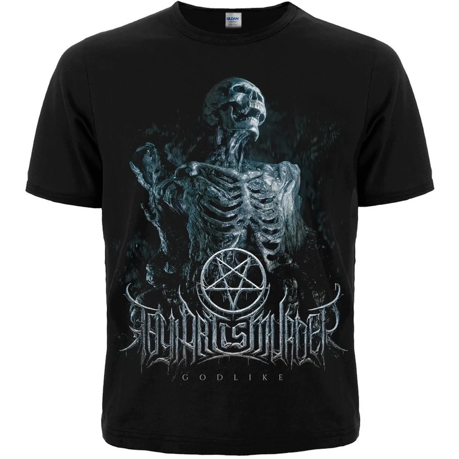 Черна метъл тениска Thy Art is Murder - Godlike със скелет и пентаграма