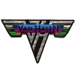 Бродирана нашивка Van Halen с крилато VH лого в неонови цветове.