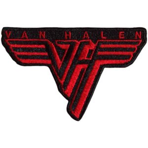 Бродирана нашивка Van Halen с класическо червено VH лого на черен фон.