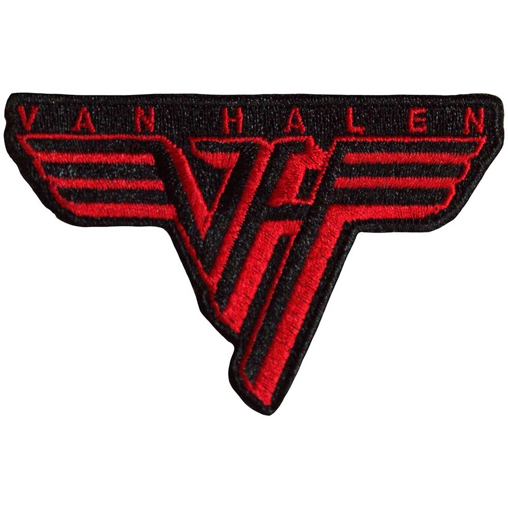 Бродирана нашивка Van Halen с класическо червено VH лого на черен фон.