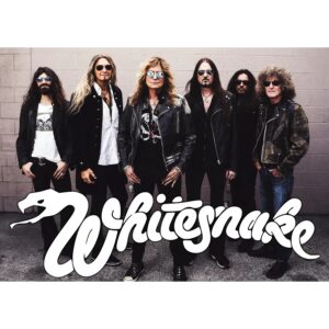 Плакат на Whitesnake с цялата банда и Дейвид Ковърдейл