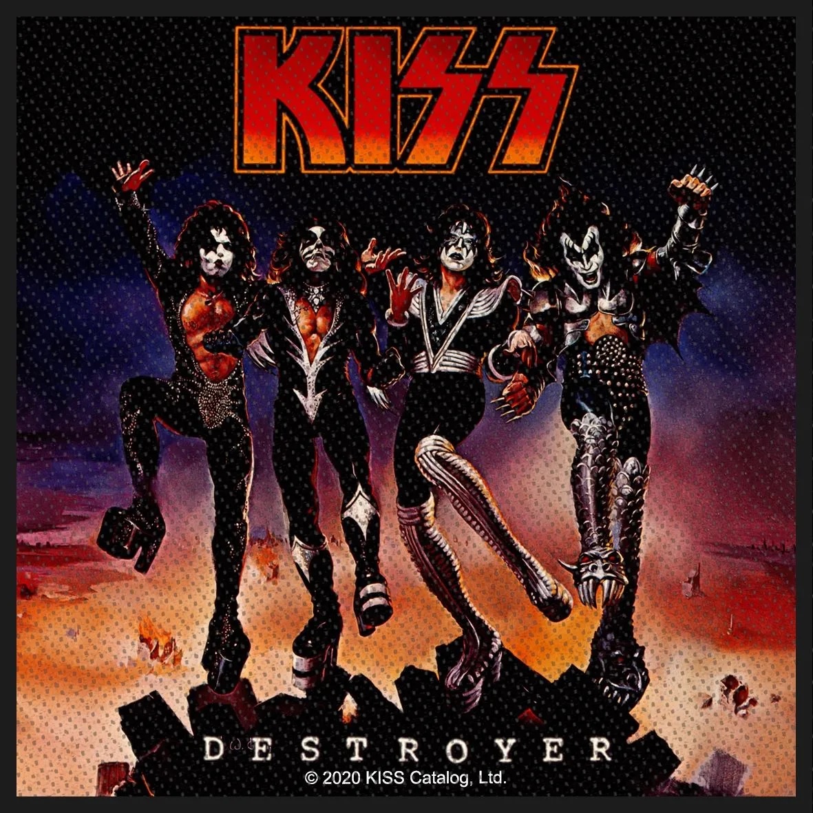 Оригинална везана нашивка на KISS с обложката на албума Destroyer