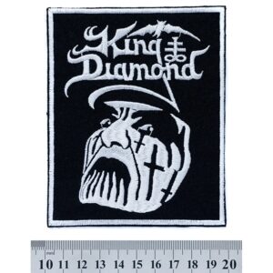Бродирана нашивка King Diamond с лицето на музиканта и логото на бандата.