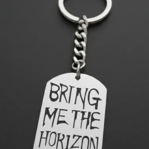 Стоманен ключодържател Bring Me The Horizon с гравирано лого