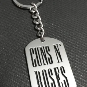 Метален ключодържател Guns N' Roses тип плочка от стомана