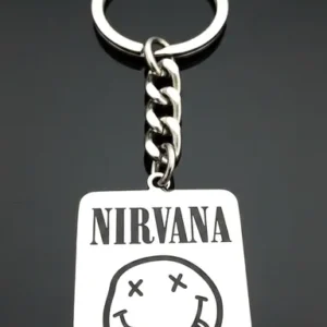 Стоманен ключодържател Nirvana с гравирано Smiley лого