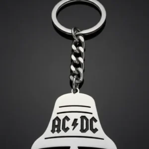 Стоманен ключодържател AC/DC с изрязана форма на камбана