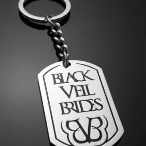 Стоманен ключодържател Black Veil Brides с гравирано лого