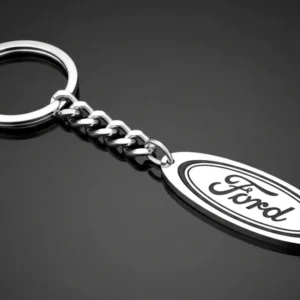 Стоманен ключодържател с овалното лого на Ford