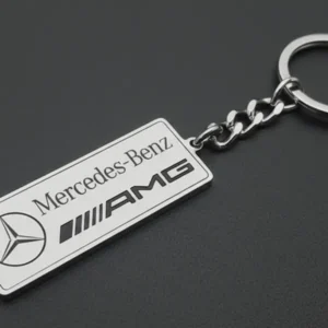 Стоманен ключодържател с логото на Mercedes AMG