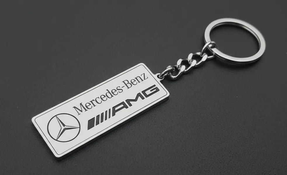 Стоманен ключодържател с логото на Mercedes AMG