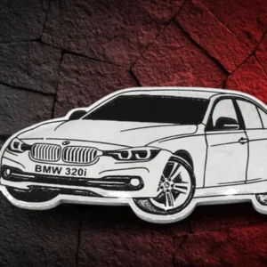 3D Ключодържател BMW 320i – двустранен от медицинска стомана - Hover Image