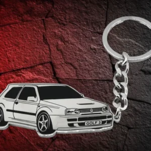 3D Ключодържател Volkswagen Golf 3 – двустранен от медицинска стомана - Hover Image