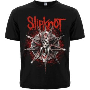 Тениска Slipknot Star Logo Red Splatter с деветлъчева звезда и червени пръски