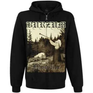 суичър Burzum Filosofem с цип и качулка предна част с обложка на албум
