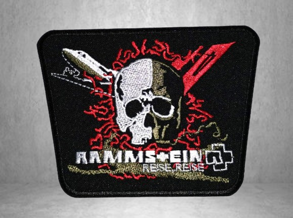 Бродирана нашивка Rammstein Reise Reise с череп и самолет