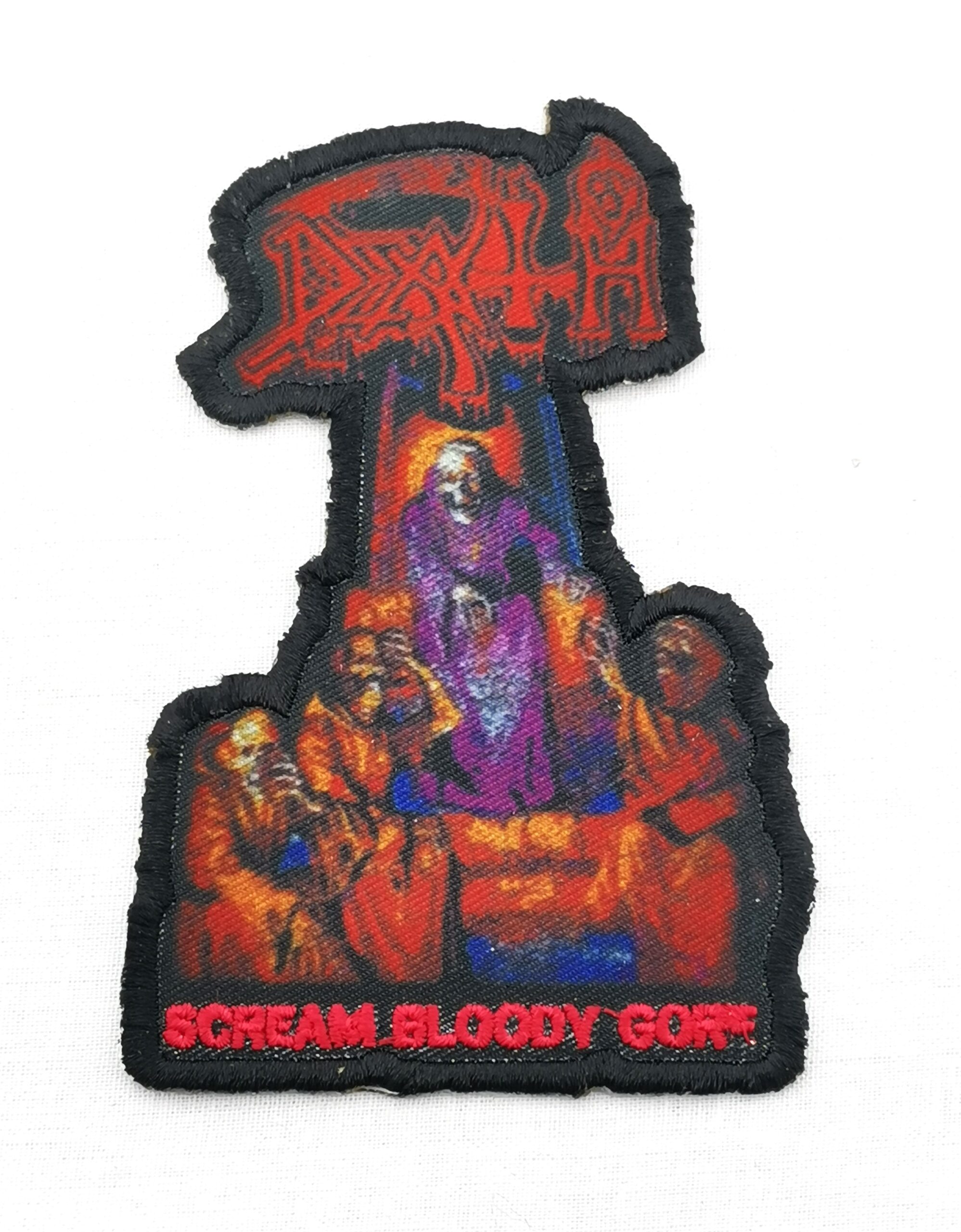Текстилна нашивка за дрехи Death с дизайн от албума Scream Bloody Gore