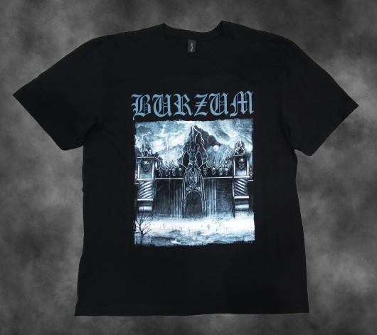 Черна метъл тениска Burzum с щампа на порта от албума Det Som Engang Var