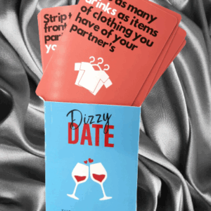 Секс карти Dizzy Date за пиене в синя кутия