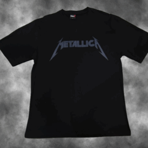 Oversize тениска Metallica черна с лого