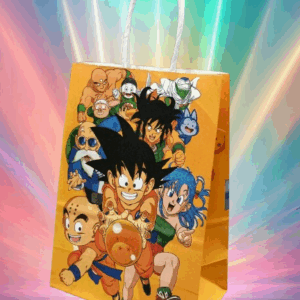 Подаръчна торбичка с принт на герои от аниме Dragon Ball.