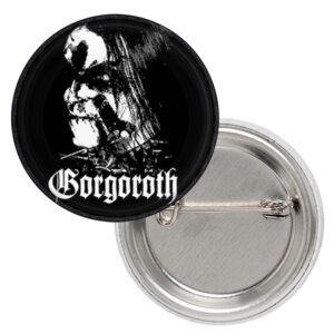 Черна значка за дрехи Gorgoroth 25 мм с corpse paint изображение