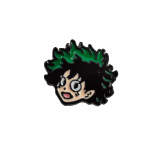 Аниме обеца на винт Izuku Midoriya от антиалергичен метал с цветен лак