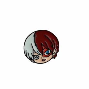 Аниме обеца на винт Shoto Todoroki от антиалергичен метал с цветен лак