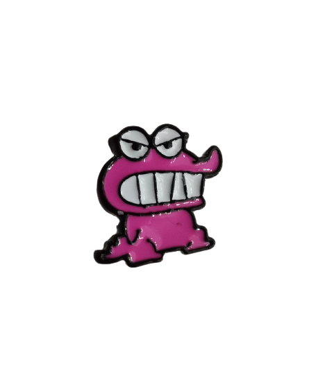 Аниме обеца на винт с розов крокодил Pink Crocodile от Shin-Chan