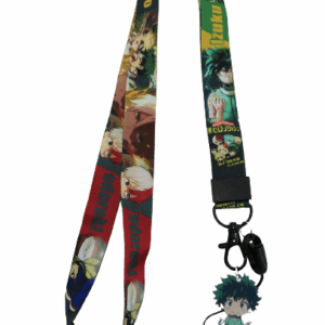 Цветна връзка за врат на My Hero Academia с Деку и PVC лого