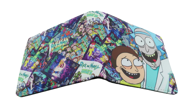 Аниме портфейл Rick and Morty с цветна щампа на героите