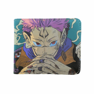 Портфейл Jujutsu Kaisen с принт на Ryomen Sukuna и лого на анимето.